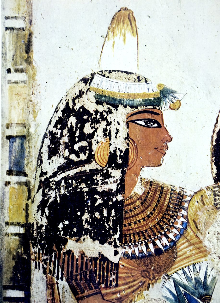 Vægmaleri af egyptisk grav af Egyptian Egyptian