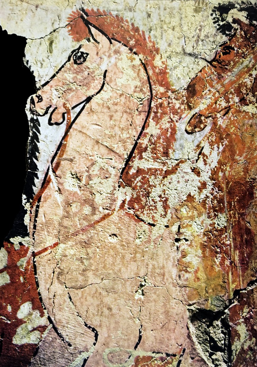 Vægmaleri af egyptisk grav af Egyptian Egyptian