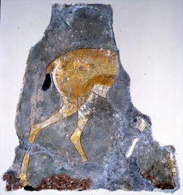 Fragment af et maleri af en gazelle af Egyptian Egyptian