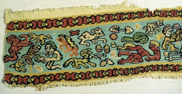 Polykrom tekstil, egyptisk, koptisk periode 4.-12. århundrede (tæppe) af Egyptian Egyptian