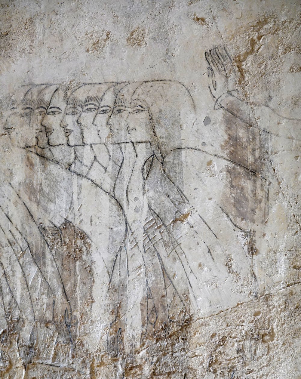 Skitsetegning af en gruppe kvinder, Ramoses grav af Egyptian Egyptian