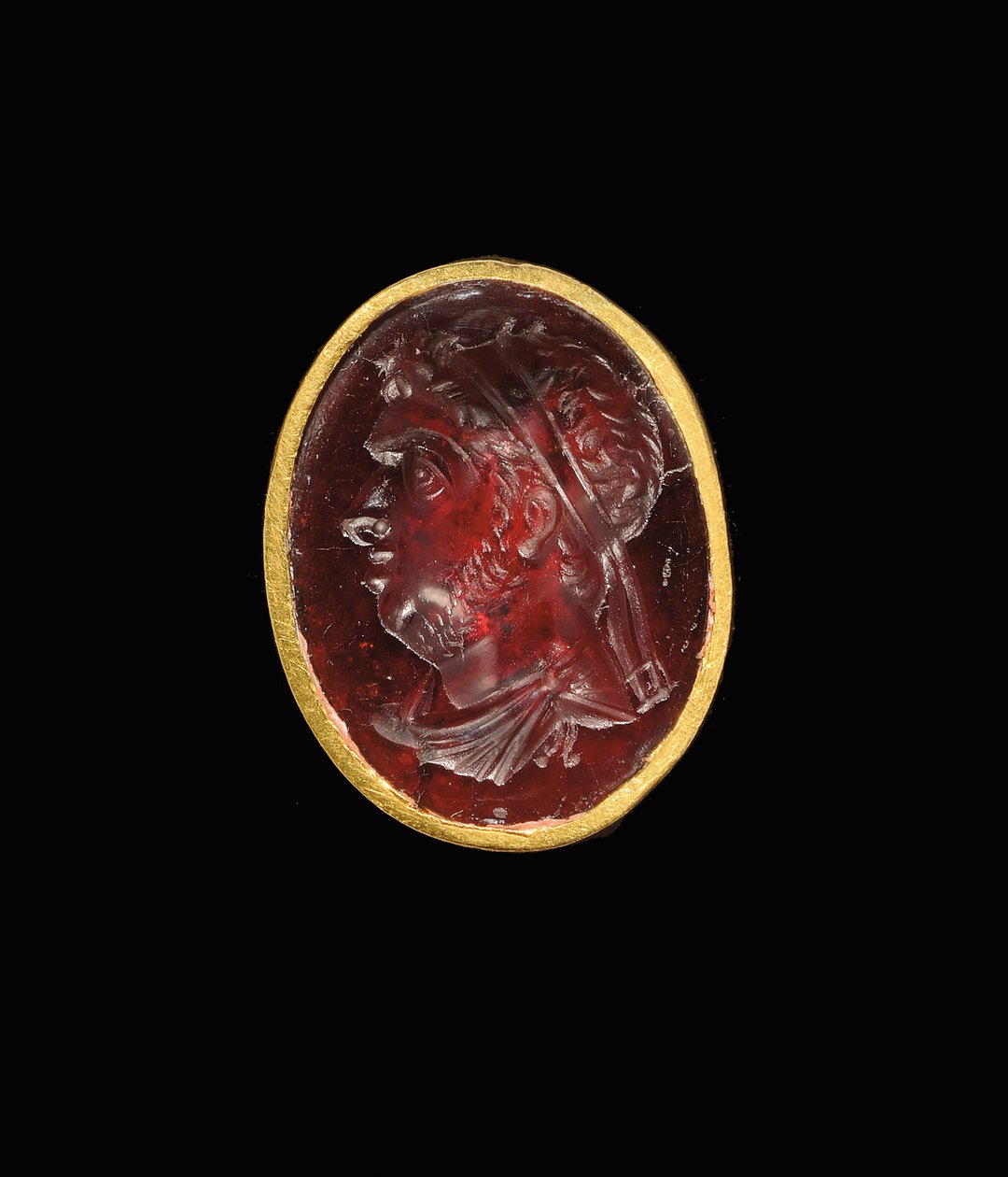 Hellenistisk dybring med kongeligt portræt af en ptolemæisk hersker, sandsynligvis Ptolemæus IX, Soter II, slutningen af 2. - tidligt 1. århundrede f.Kr. af Egyptian Ptolemaic Period