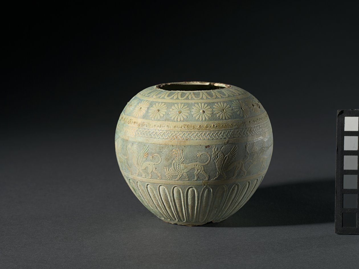 Med Rahina Ware Vessel, 200-100 f.Kr af Egyptian Ptolemaic Period