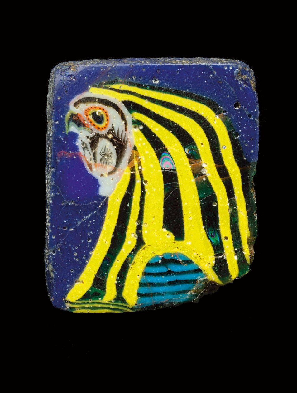Mosaik falkehovedindlæg, ca. 2. - 1. århundrede f.Kr af Egyptian Ptolemaic Period