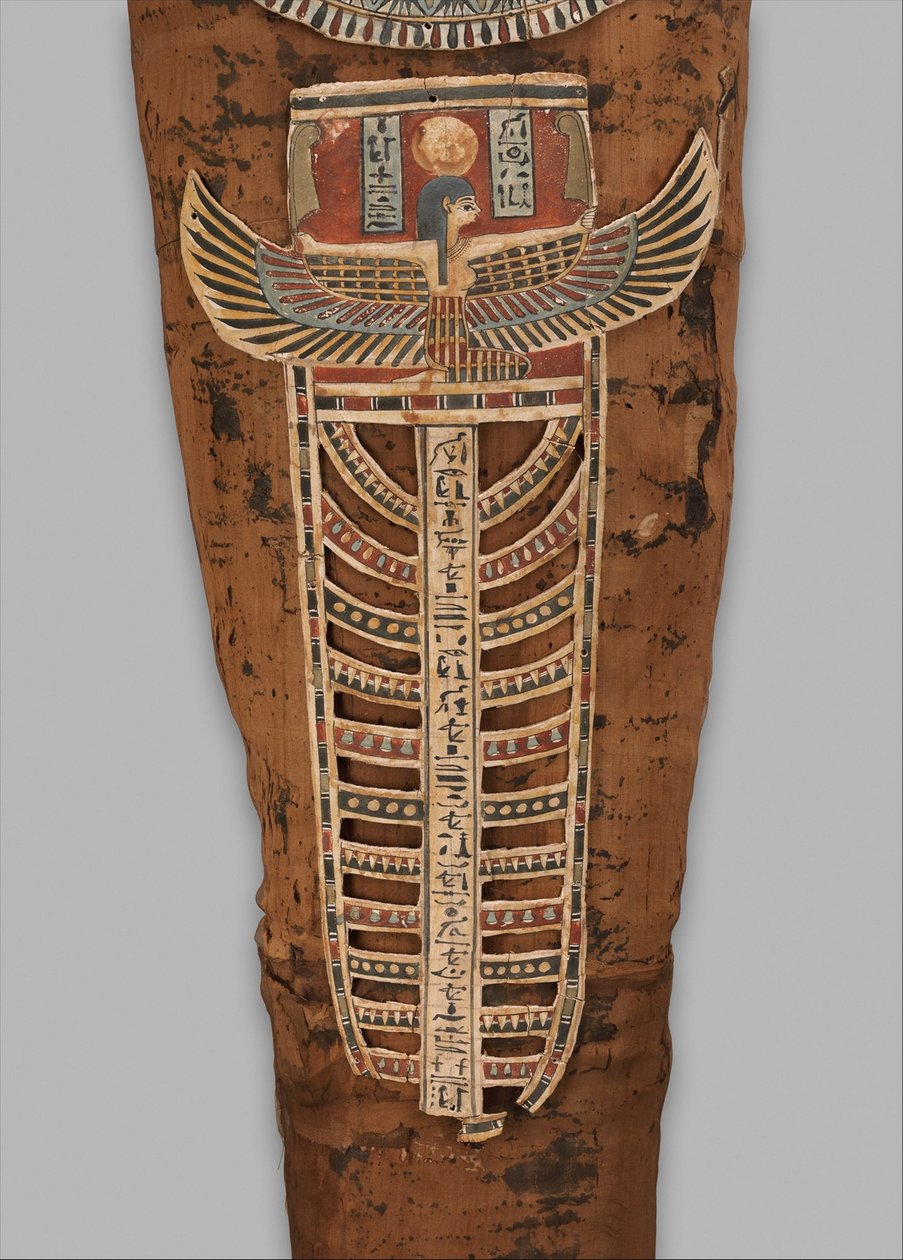 Mumie af Nesmin (detalje), 200-30 f.Kr af Egyptian Ptolemaic Period