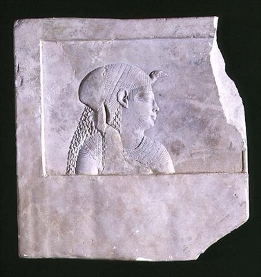 Billedhuggermodel af en gudinde, ca. 246-222 f.Kr. (kalksten) af Egyptian Ptolemaic Period