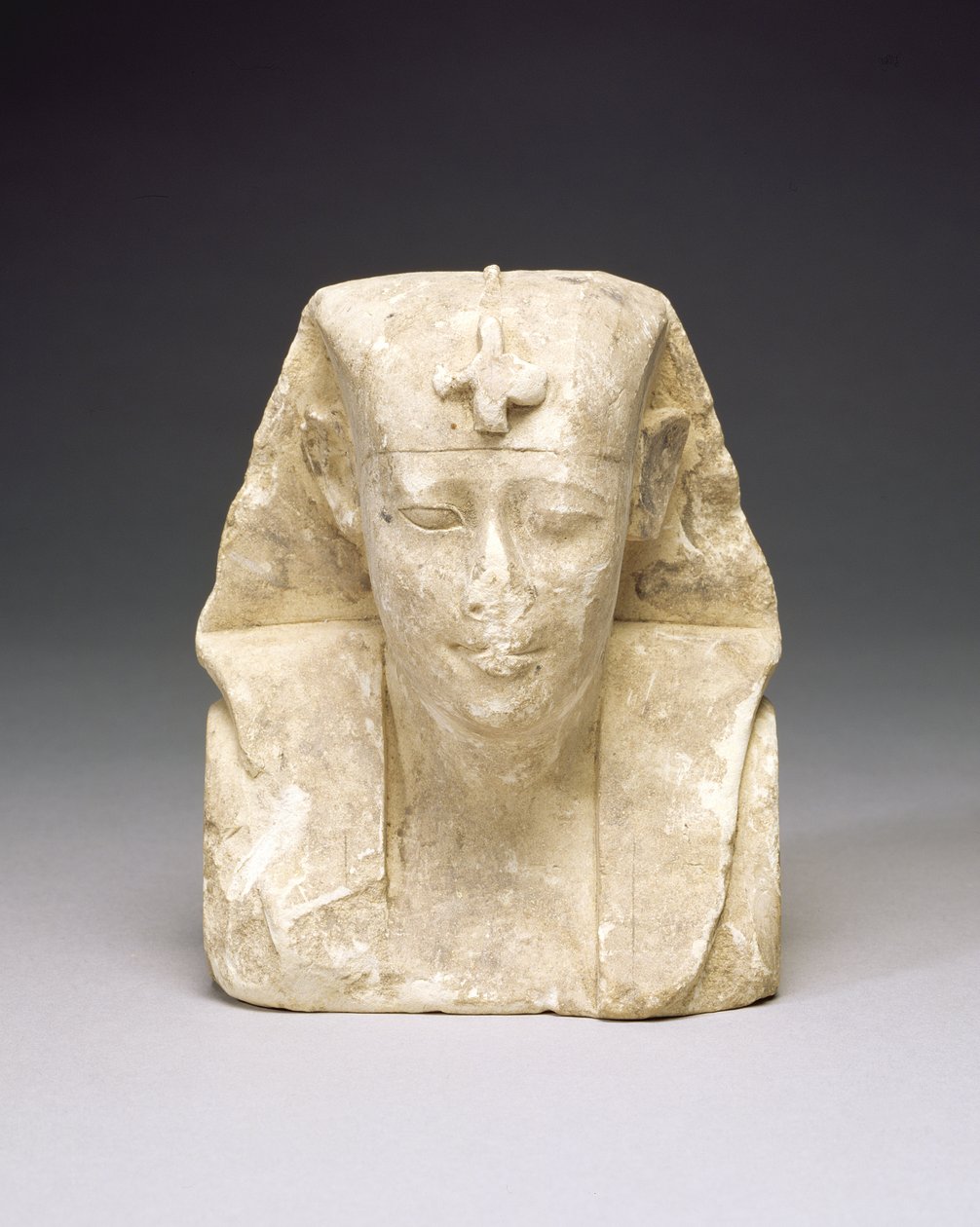 Billedhuggermodel af en konge, muligvis Ptolemæus I eller II (kalksten) af Egyptian Ptolemaic Period