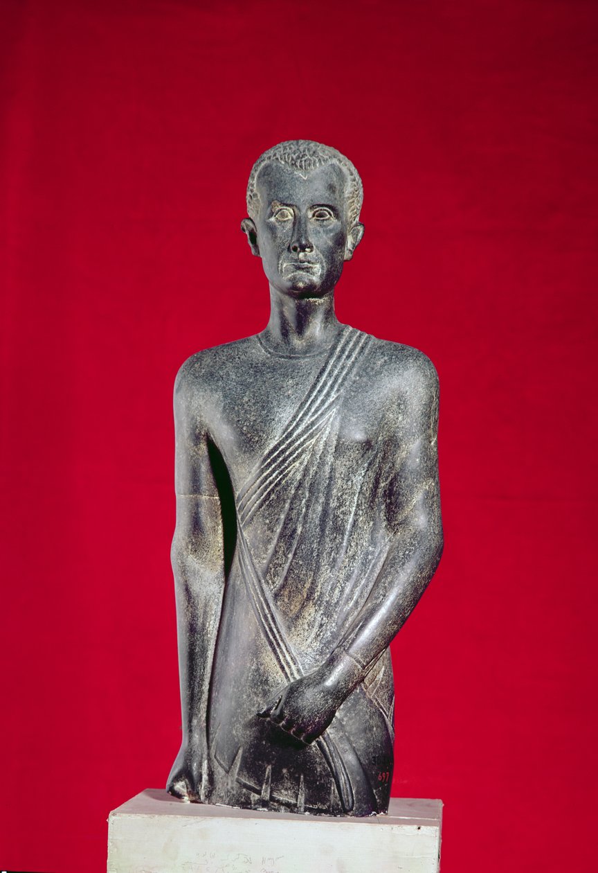 Statue af Hor, fra Alexandria, ca. 40 f.Kr. (basalt) af Egyptian Ptolemaic Period