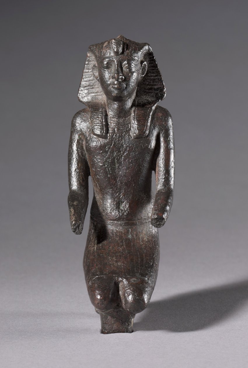 Statuette af knælende konge, græsk-romersk periode, 304-30 f.Kr af Egyptian Ptolemaic Period