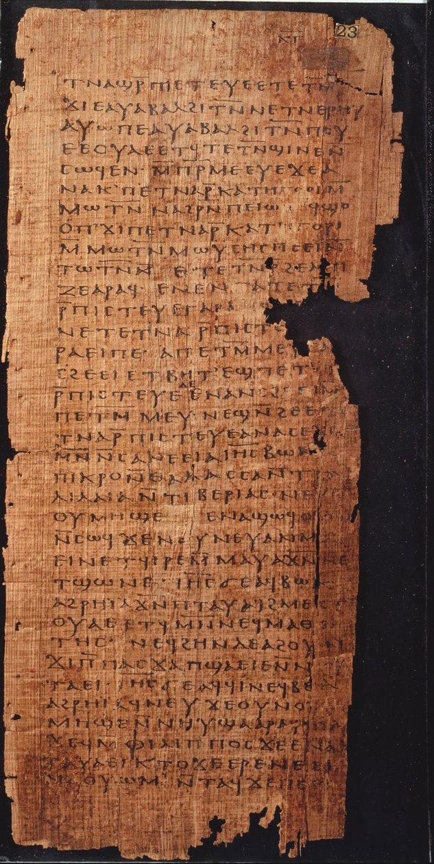 Side fra Johannesevangeliet af Egyptian School