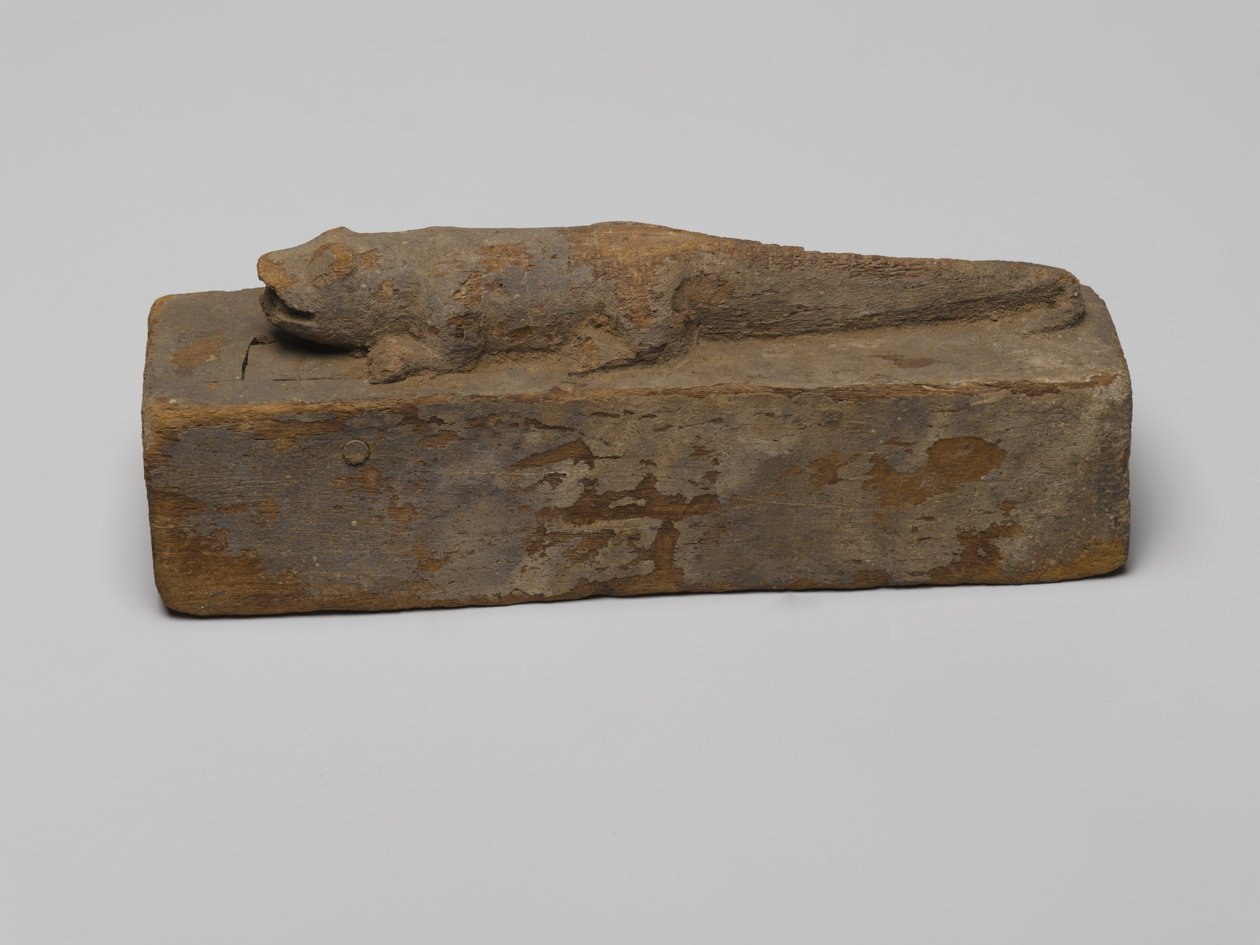 Lille kiste til en krokodille, 664-332 f.Kr. (træ) af Egyptian School