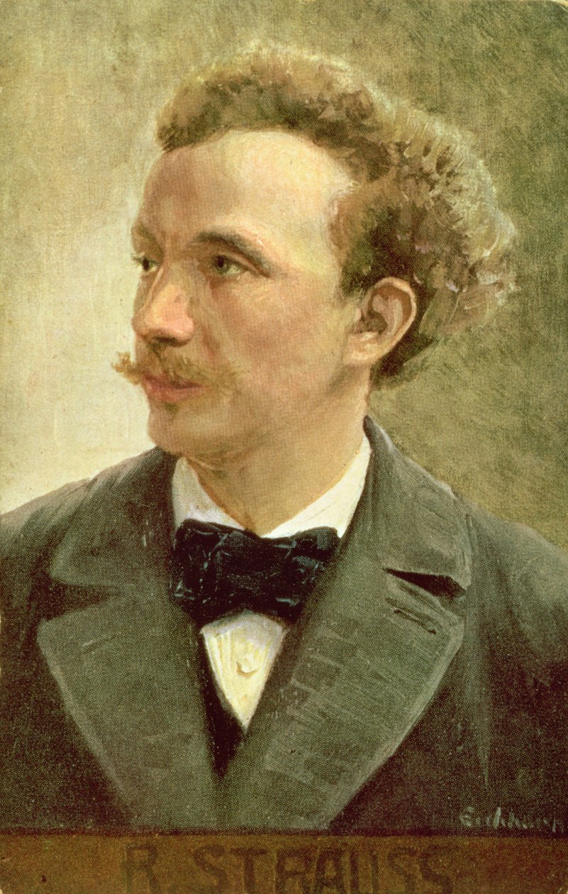 Postkort af Richard Strauss (1864-1949) ca. 1914 (farve litho) af Eichhorn Eichhorn