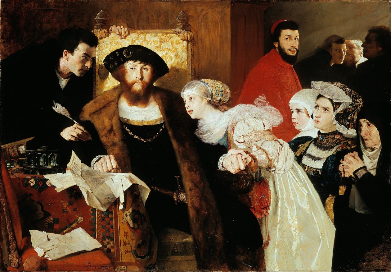 Christian II underskrev dødsordren for Torben Oxe af Hjalmer Eilif Emanuel Peterssen