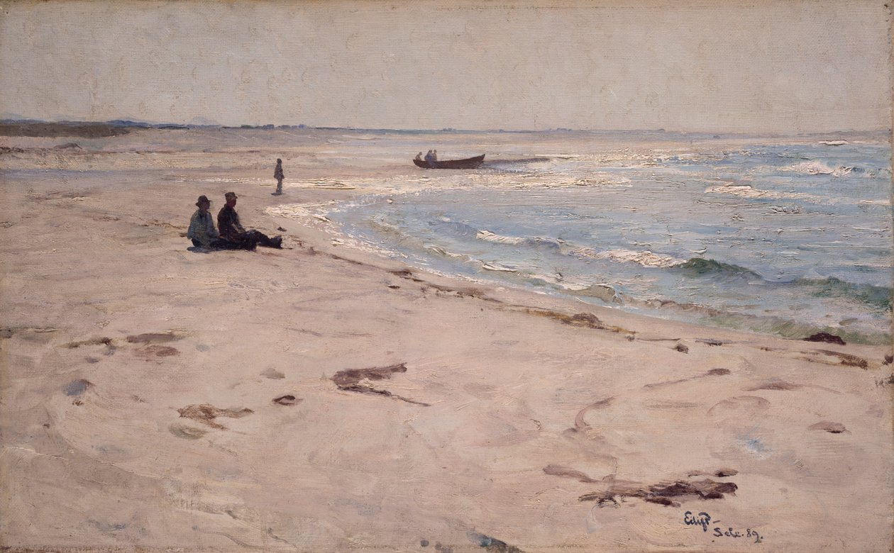 På stranden ved Sele af Hjalmer Eilif Emanuel Peterssen