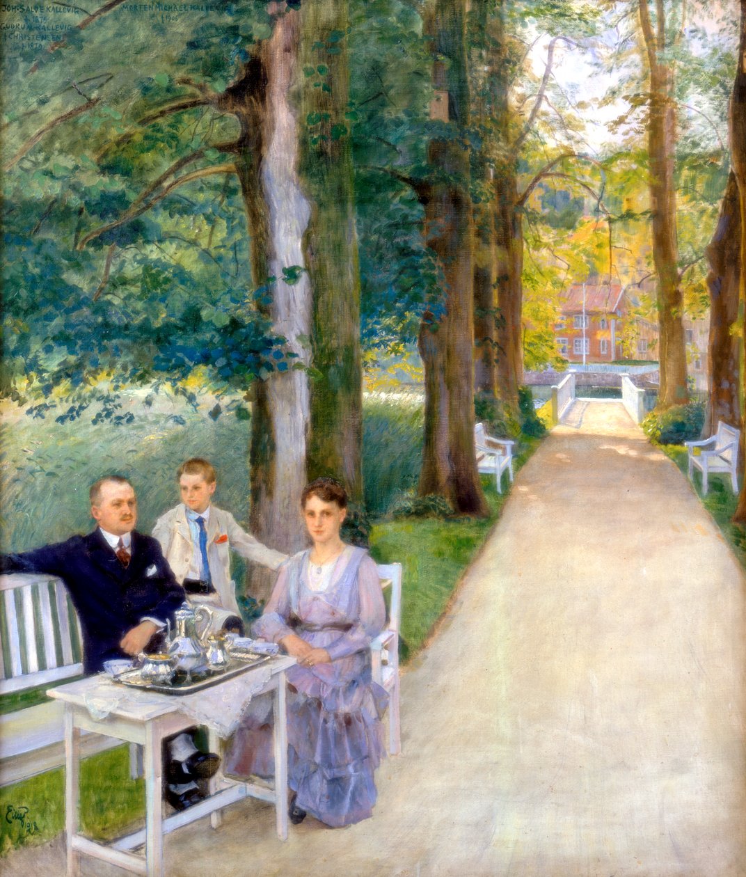 Joh Salve Kallevig, Gudrun Kallevig, Morten Kallevig, c1900-1928 af Hjalmer Eilif Emanuel Peterssen