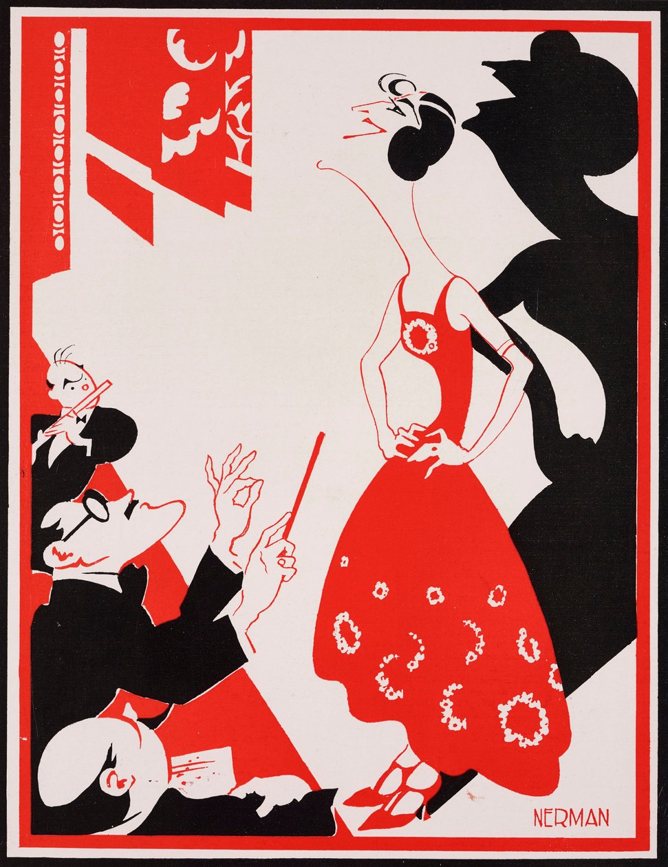 Karikatur af den engelske skuespillerinde Gracie Fields, af Einar Nerman (1888-1983), fra The Tatler, nr. 1411, 11. juli. af Einar Nerman