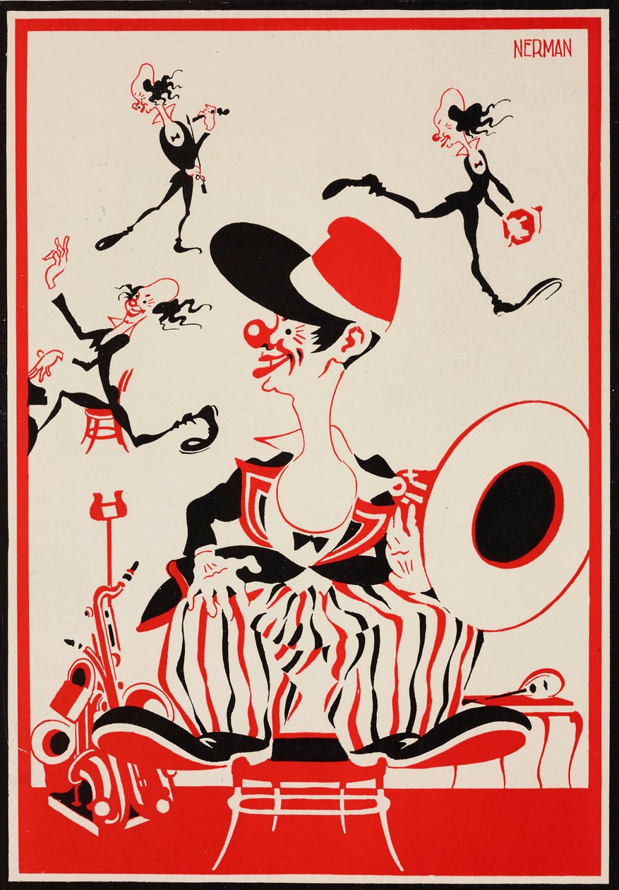 Klovnen Noni, illustration af Einar Nerman (1888-1983) fra The Tatler, nr. 1404, 23. maj. af Einar Nerman
