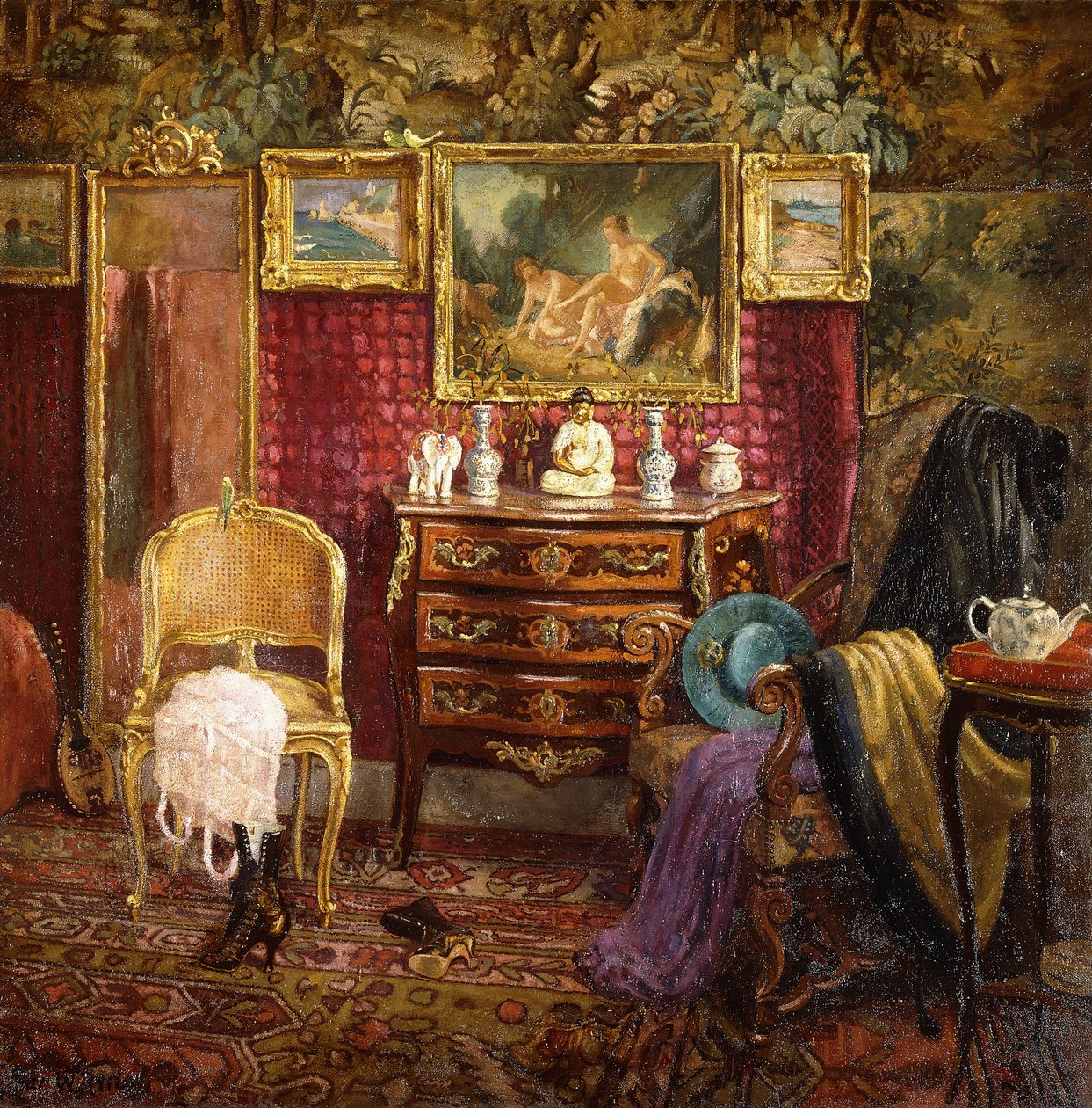 Et indre af en Boudoir af Einar Wegener
