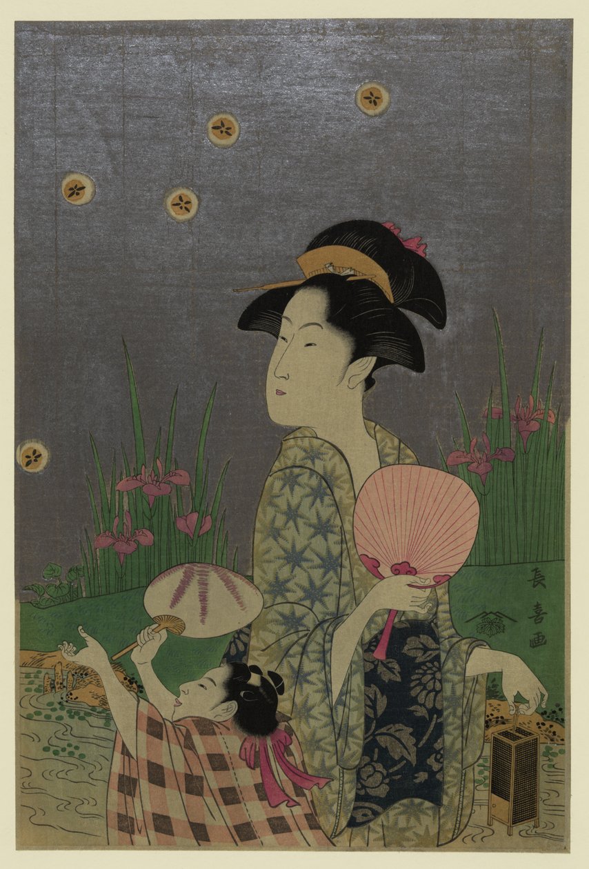 ildflue fanger af Eishōsai Chōki