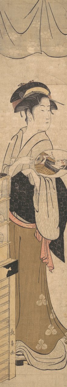 Ung dame med vifte. af Eishōsai Chōki