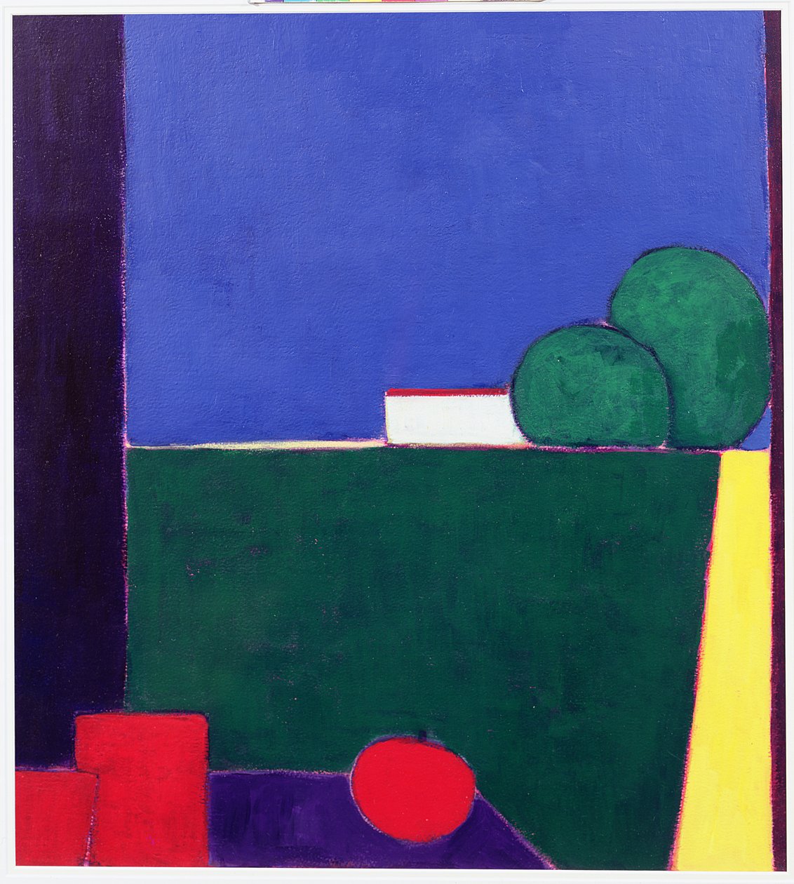 Aften i Toscana (akryl på papir) af Eithne Contemporary Artist Donne