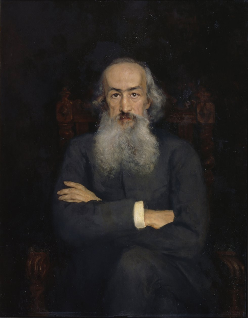 Portræt af historikeren Konstantin Nikolayevich Bestuzhev-Ryumin 1829-1897, 1889 af Ekaterina Sergeevna Zarudnaya Kavos