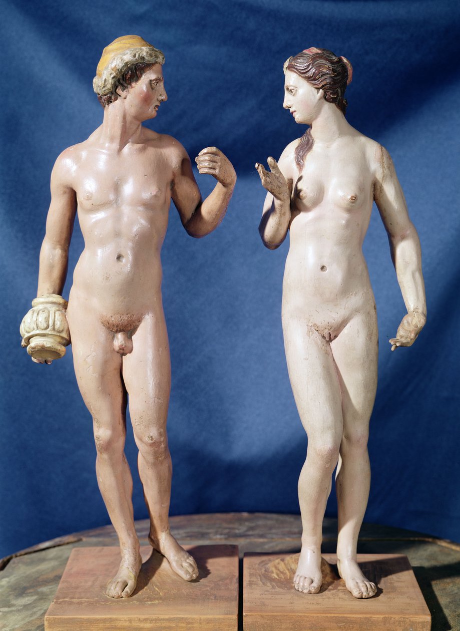Adam og Eva (malet gips) af El Greco