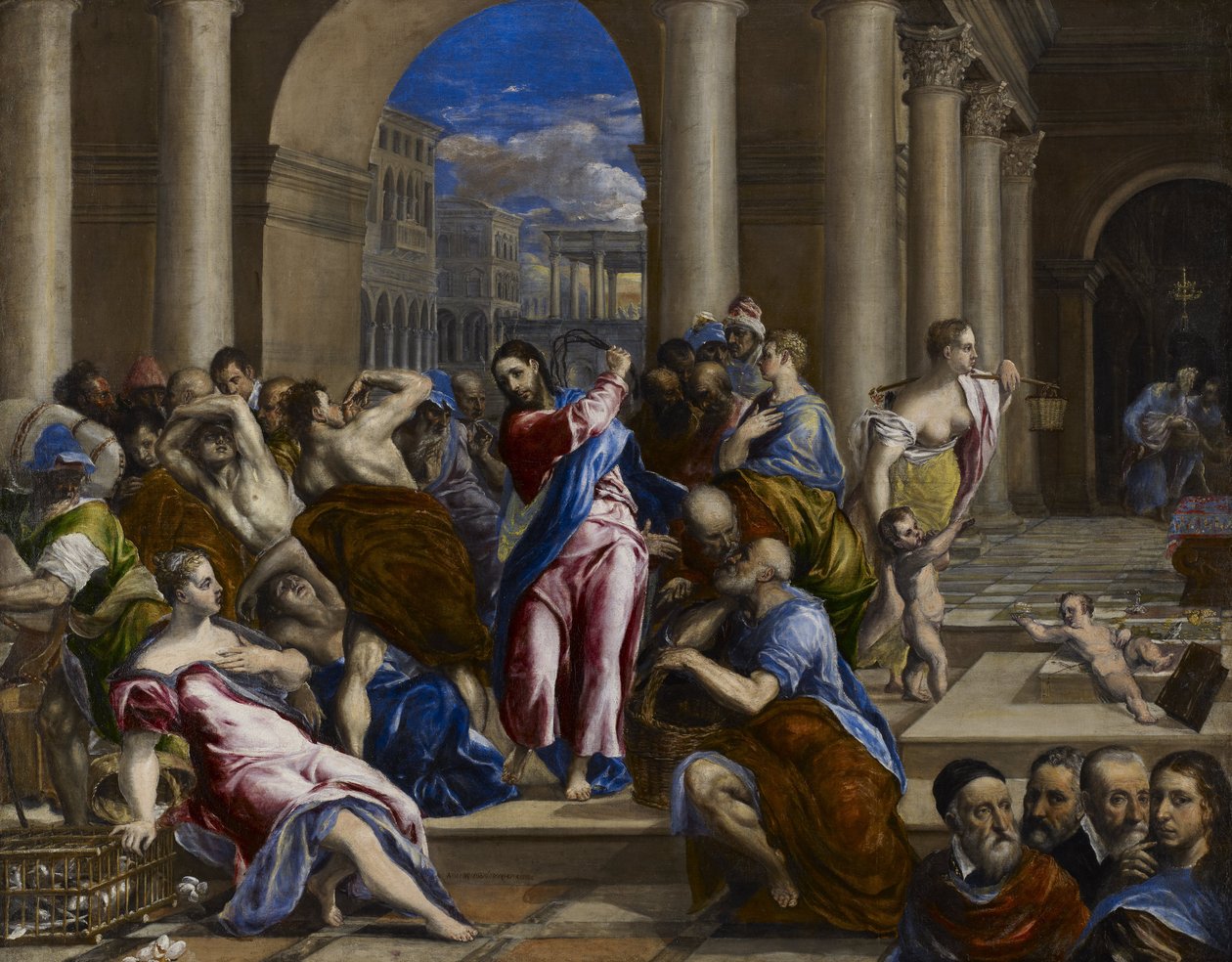 Kristus driver pengevekslerne fra templet af El Greco