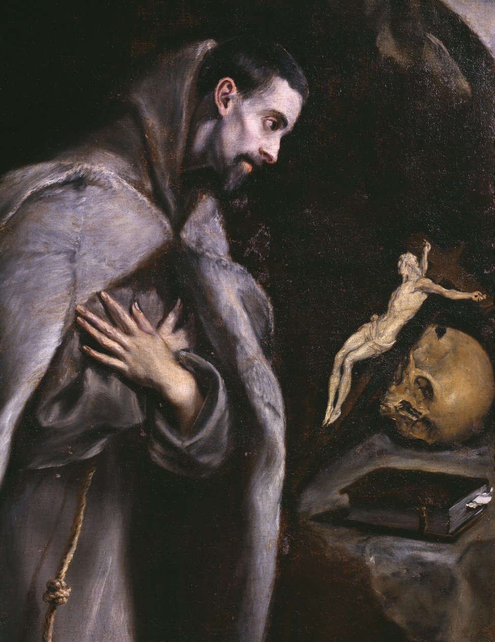 Sankt Frans mediterer, ca. 1586-92 af El Greco