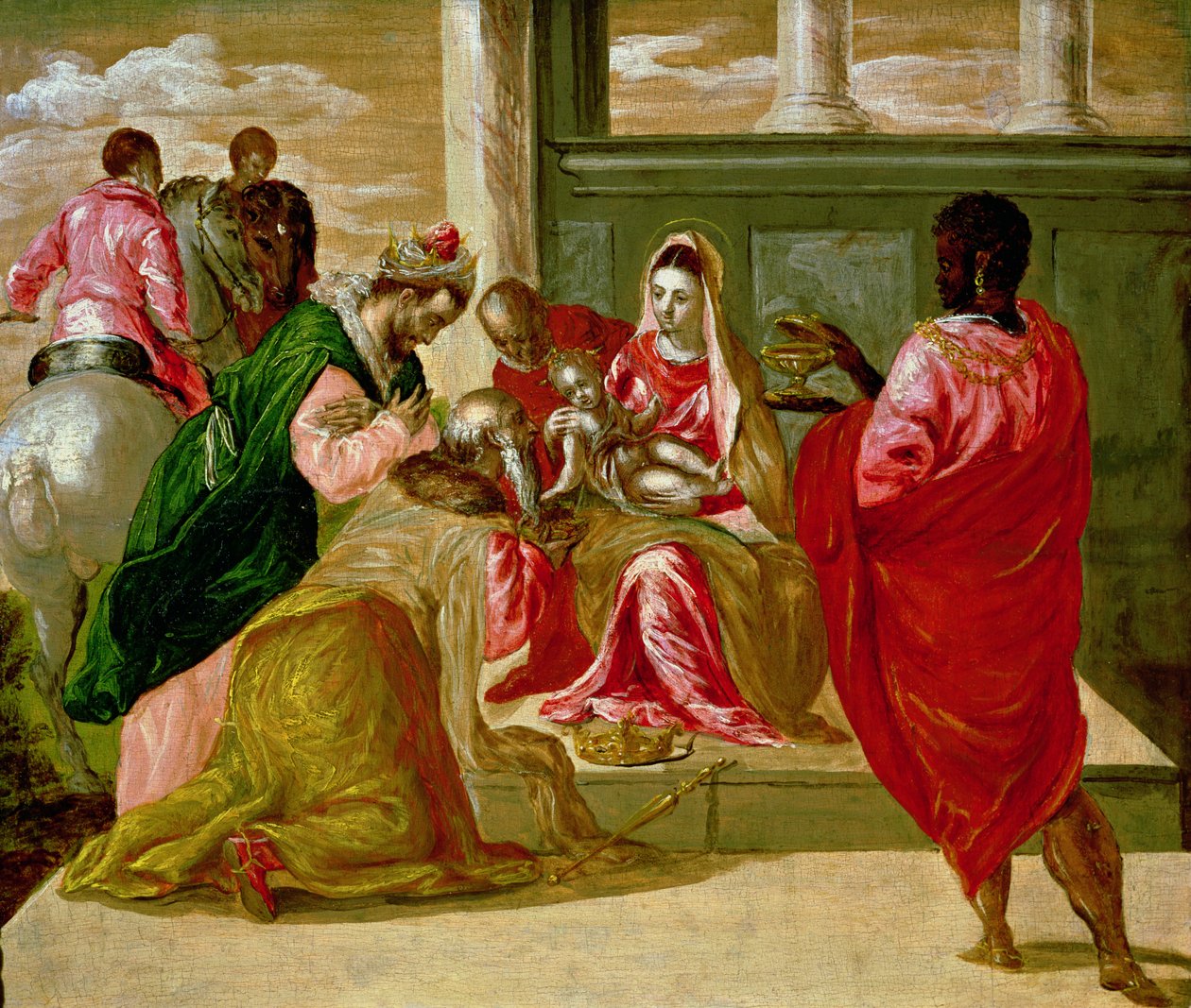 Magiernes tilbedelse, 1567-70 af El Greco