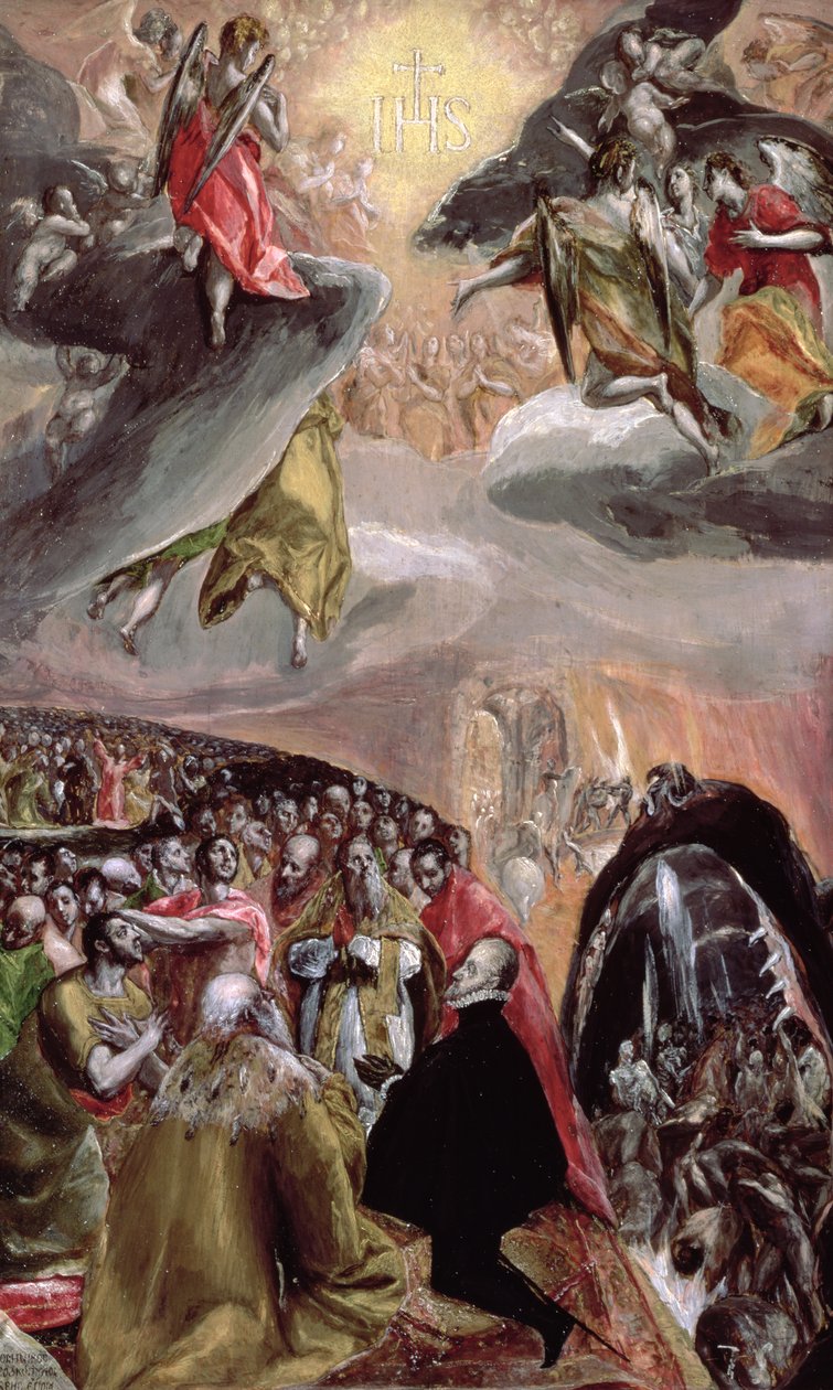 Tilbedelsen af Jesu navn, ca. 1578 (olie og tempera på træ) af El Greco