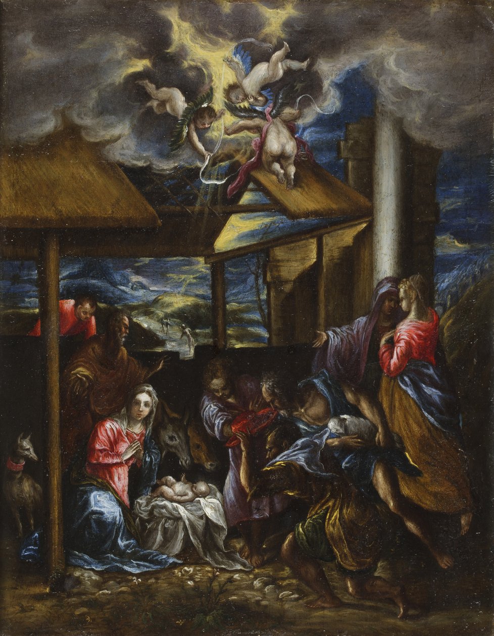 Hyrdernes tilbedelse, c.1576-77 af El Greco