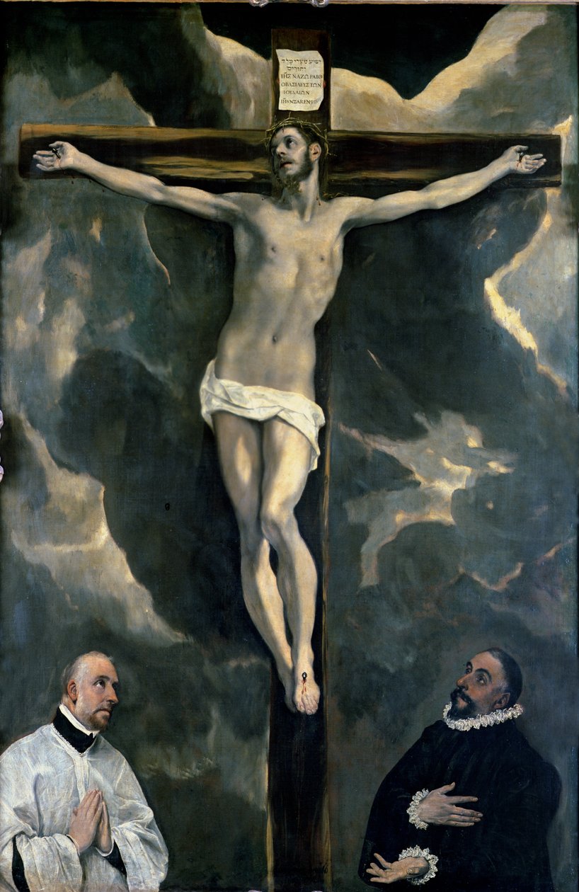 Korsfæstelsen med to donorer, ca.1580 af El Greco