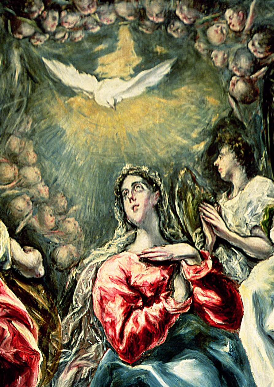 The Immaculate Conception, 1607-13 (olie på lærred (detalje af 90015) af El Greco