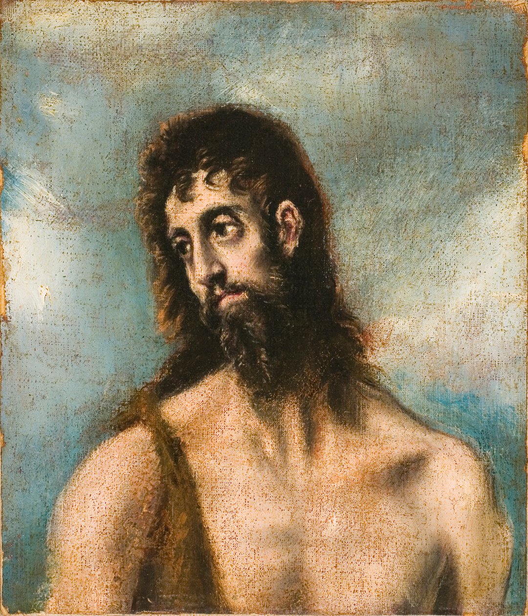 Johannes Døberen (olie på lærred) af El (1541 1614) (studio of) Greco