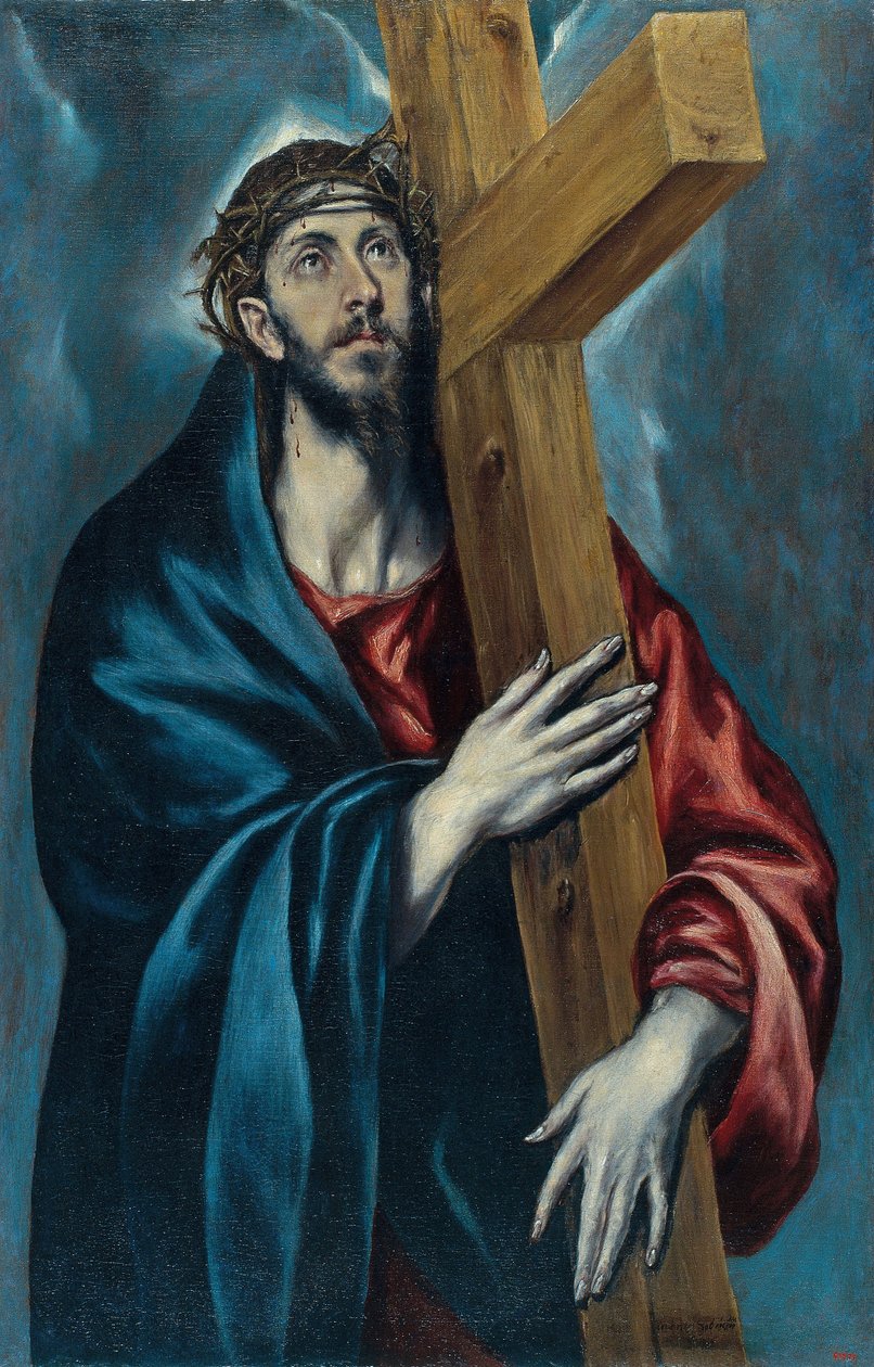 Kristus bærer korset - Maleri af Domenikos Theotokopoulos kaldet El Greco (1541-1614) - ca 1590 - Olie på lærred - 106,4x69 - Museu Nacional d