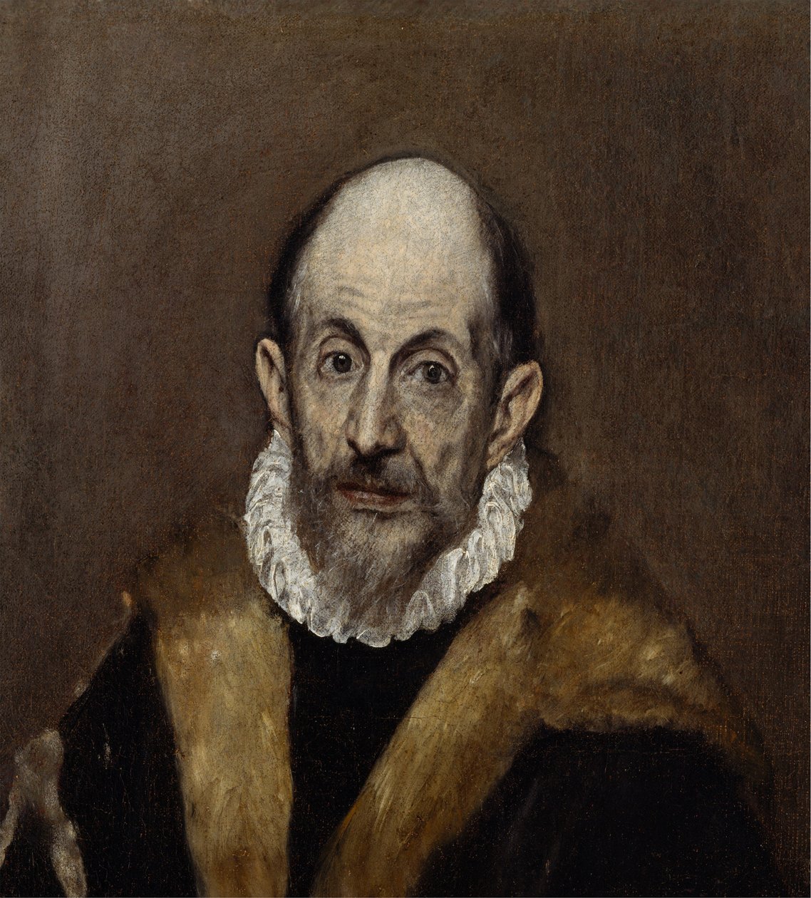 Portræt af en gammel mand, ca. 1590-1600 (olie på lærred) af El Greco