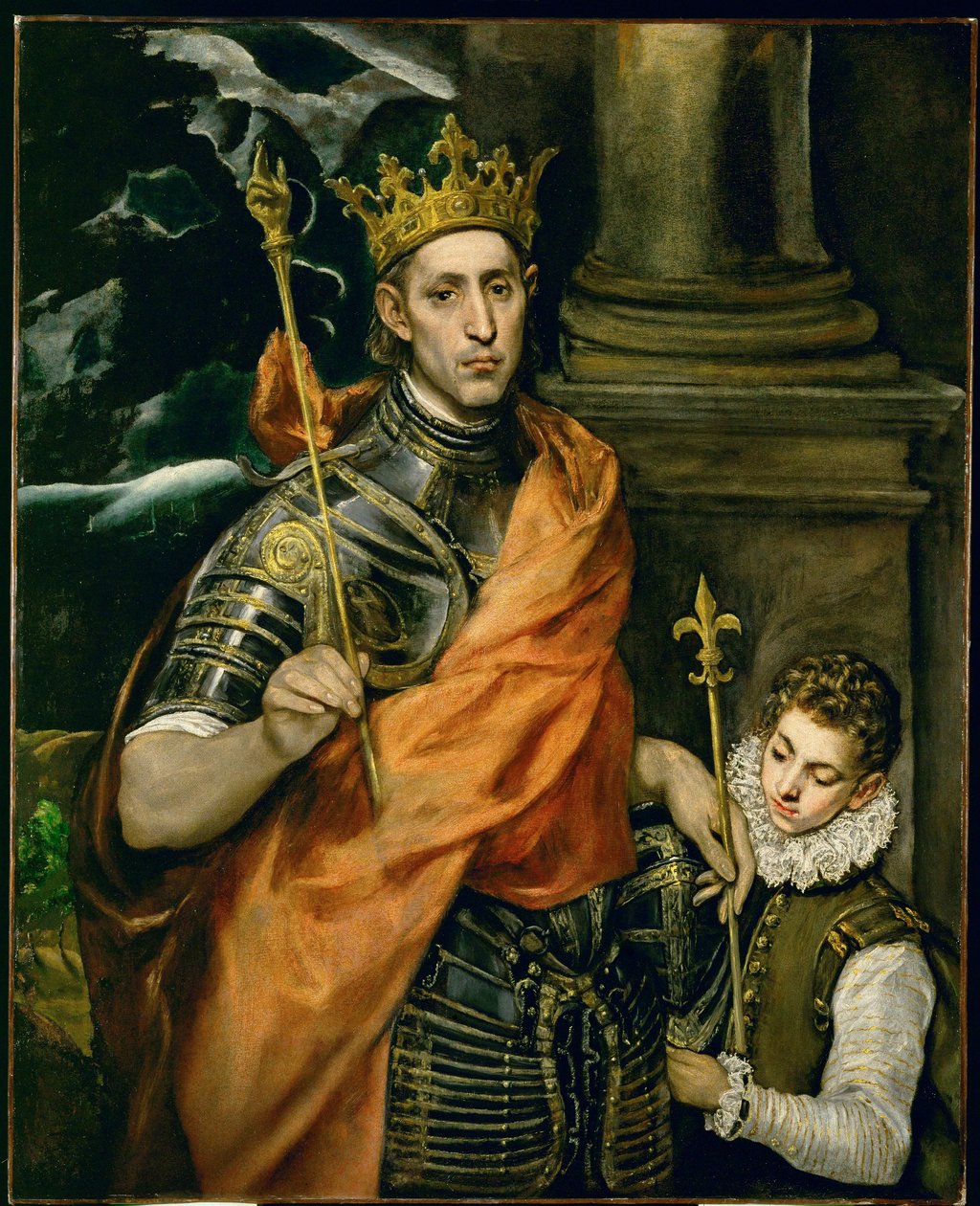 Saint Louis, roi de France et un page - Saint Louis, konge af Frankrig, og en page ... af El (1541 1614) Greco