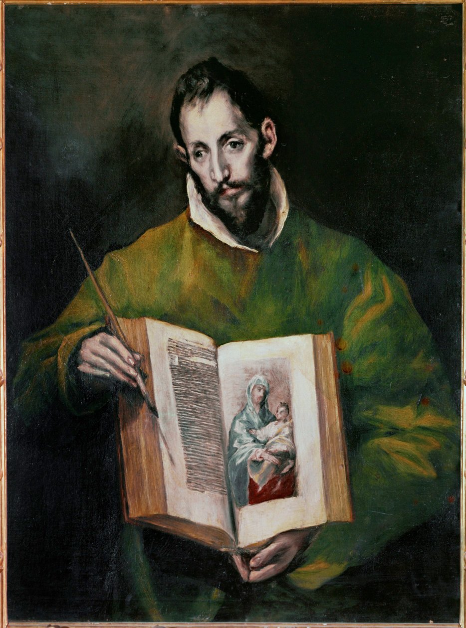Saint Luke EvangeliSt (maleri på lærred) af El (1541-1614) Greco