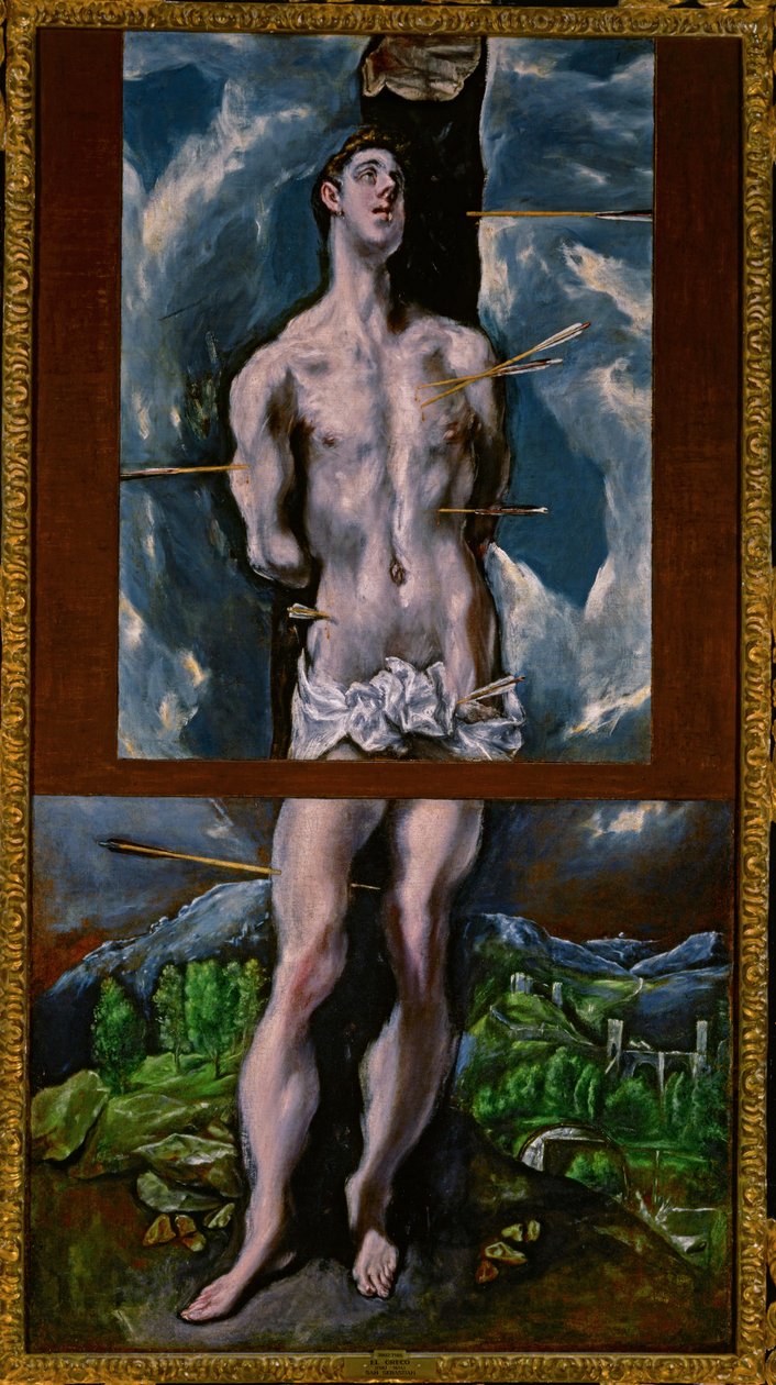 Sankt Sebastian 1608-13 (maleri på lærred) af El (1541-1614) Greco