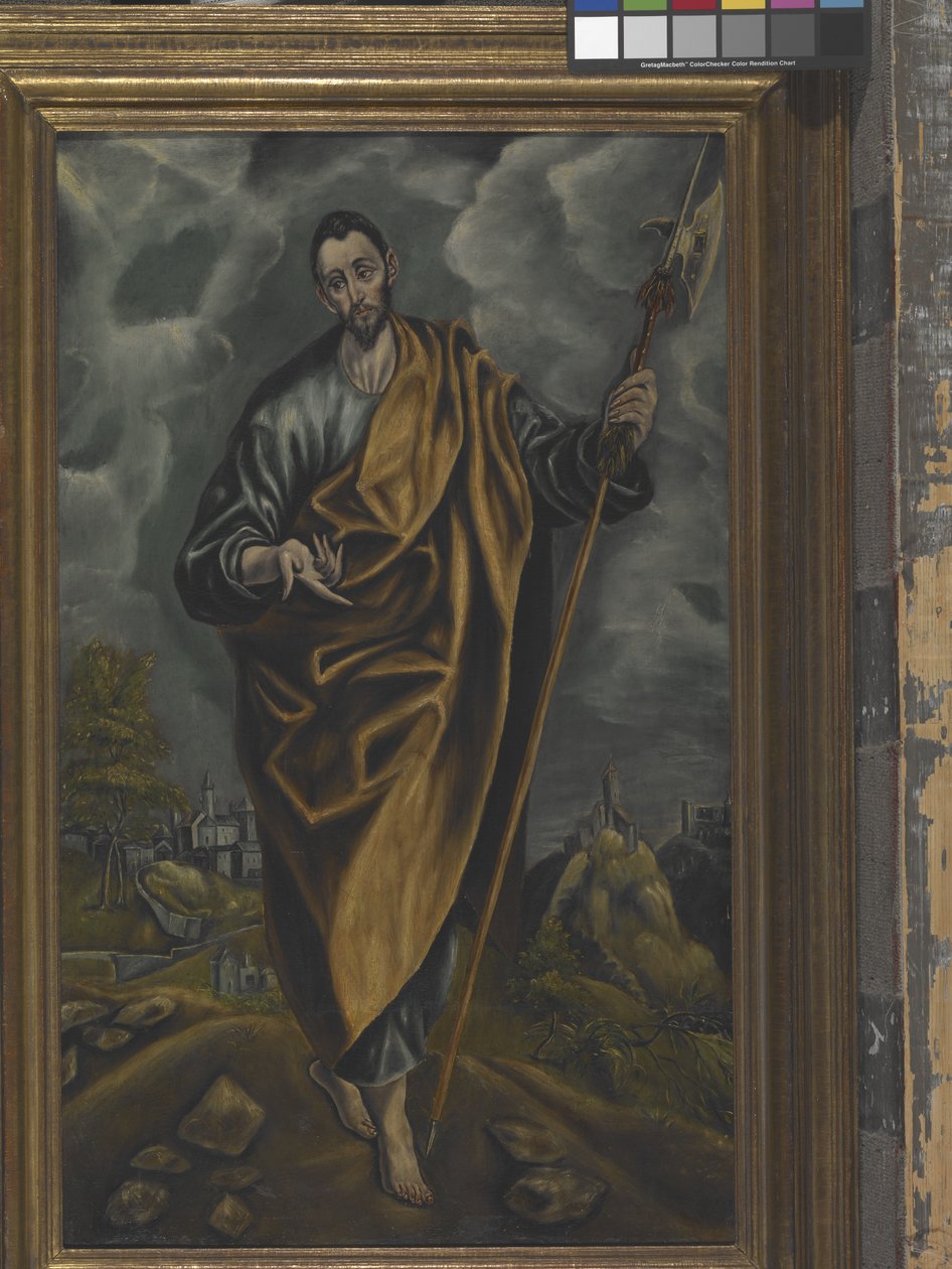 St. Judas Thaddaeus eller St. Thomas (olie på lærred) af El (1541 1614) Greco