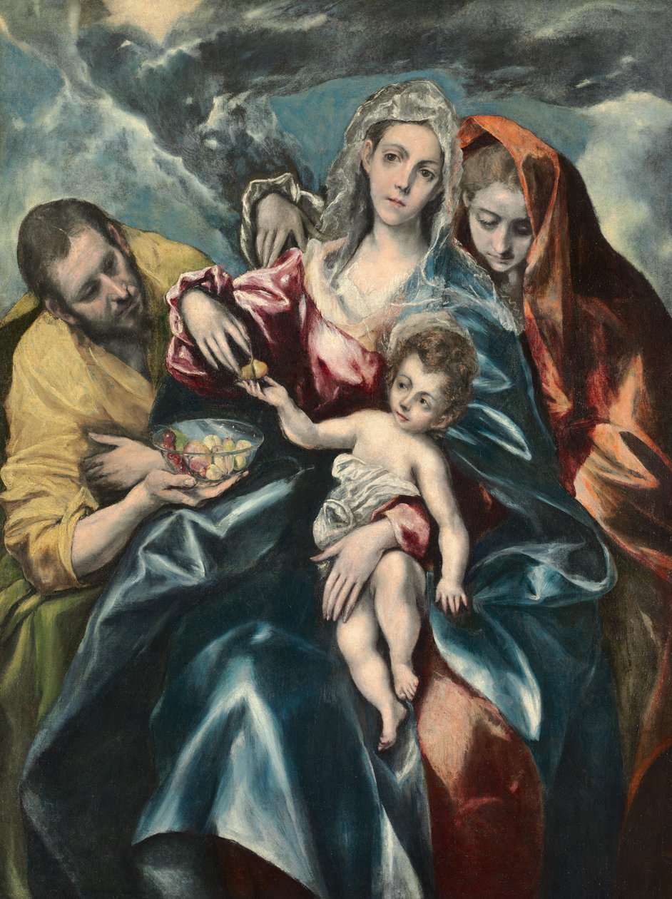Den hellige familie med Maria Magdalena, ca. 1590-95 (olie på lærred) af El Greco