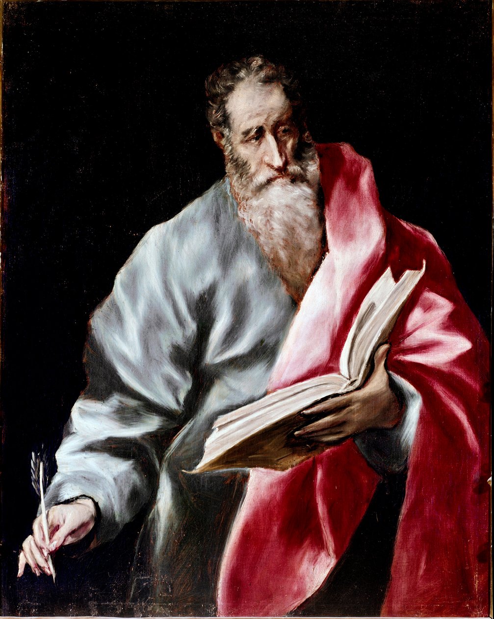 Apostolat for katedralen i Toledo: "" Saint Matthew"" Maleri af Domenikos Theotokopoulos dit El Greco (1541-1614) 1602-1605 søn. 100x76 cm Toledo, katedral af El Greco