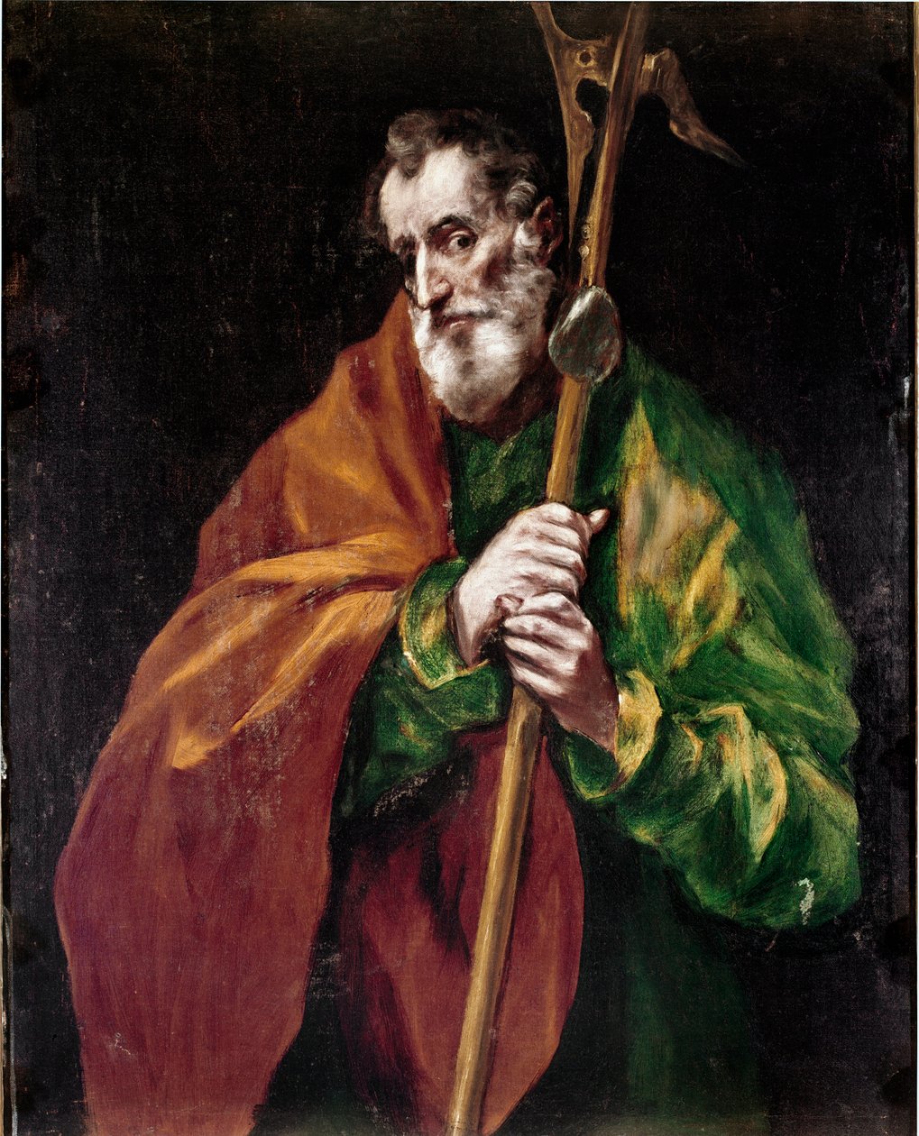 Apostolat for katedralen i Toledo: Apostlen af Saint Jude Thadee. Maleri af Domenikos Theotokopoulos dit El Greco (1540-1614) af El Greco