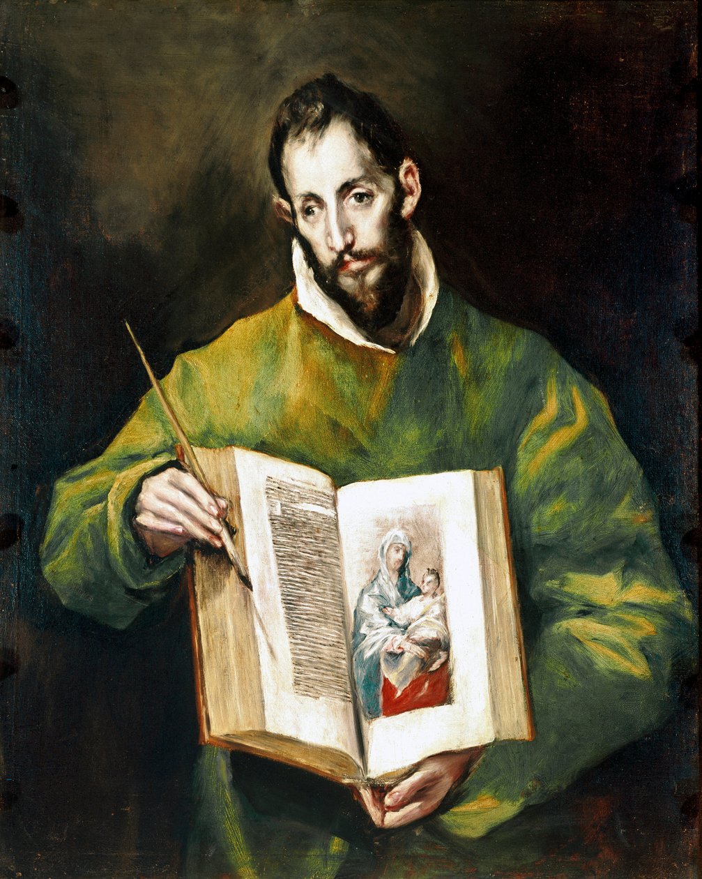 Apostolat for katedralen i Toledo: Apoter Saint Luke Evangelist. Maleri af Domenikos Theotokopoulos dit El Greco (1540-1614) af El Greco
