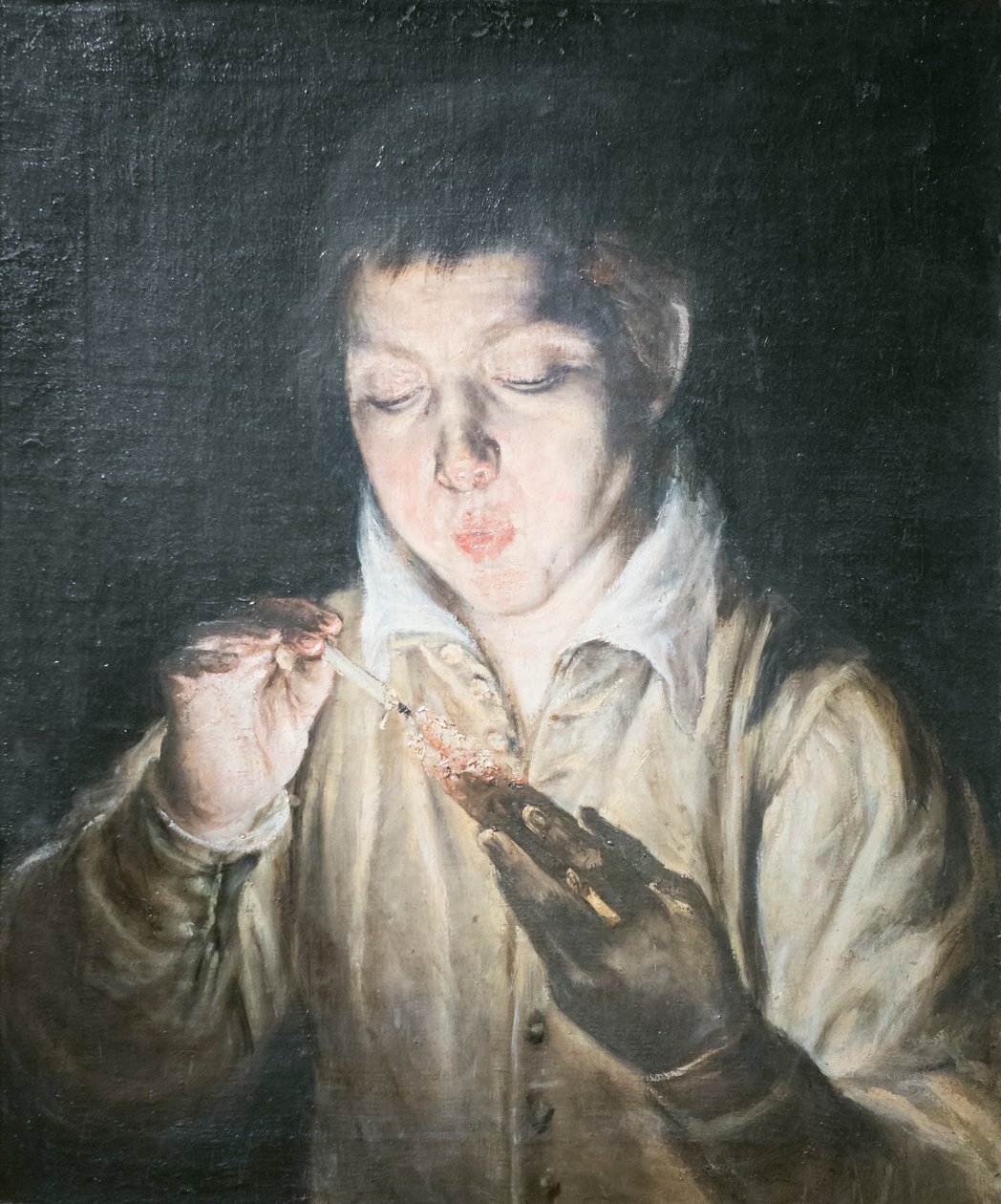Dreng blæser en gløder af El (1541 1614) Greco