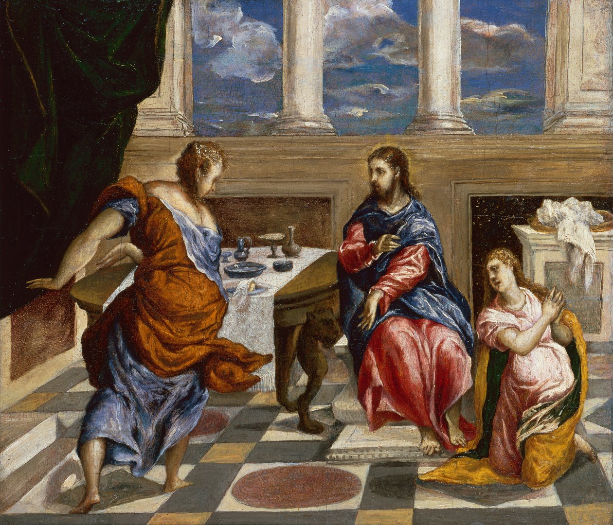 Kristus i Marthas og Marias hus af El Greco