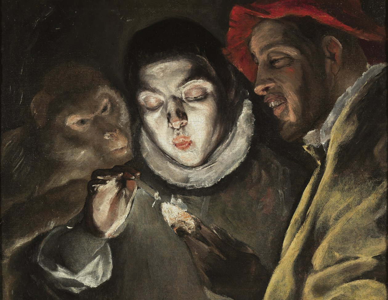 La fable - Peinture de Dominicos Theotokopoulos dit Le Greco (1541-1614), huile sur toile (50,5x63,6 cm), vers 1580 - (Fabelen, olie på lærred af El Greco) - Museo del Prado, Madrid (Espagne) af El Greco
