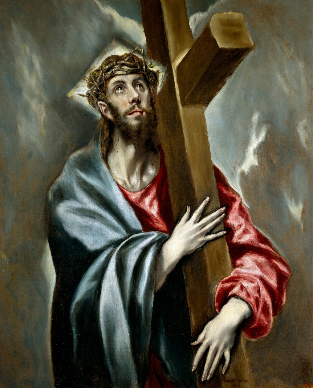 Christ Carrying the Cross (Carrying the Cross or Stations of the Cross) - Maleri af Domenikos Theotokopoulos kendt som El Greco (1540-1614), olie på lærred, ca. 1602, spansk kunst af El Greco