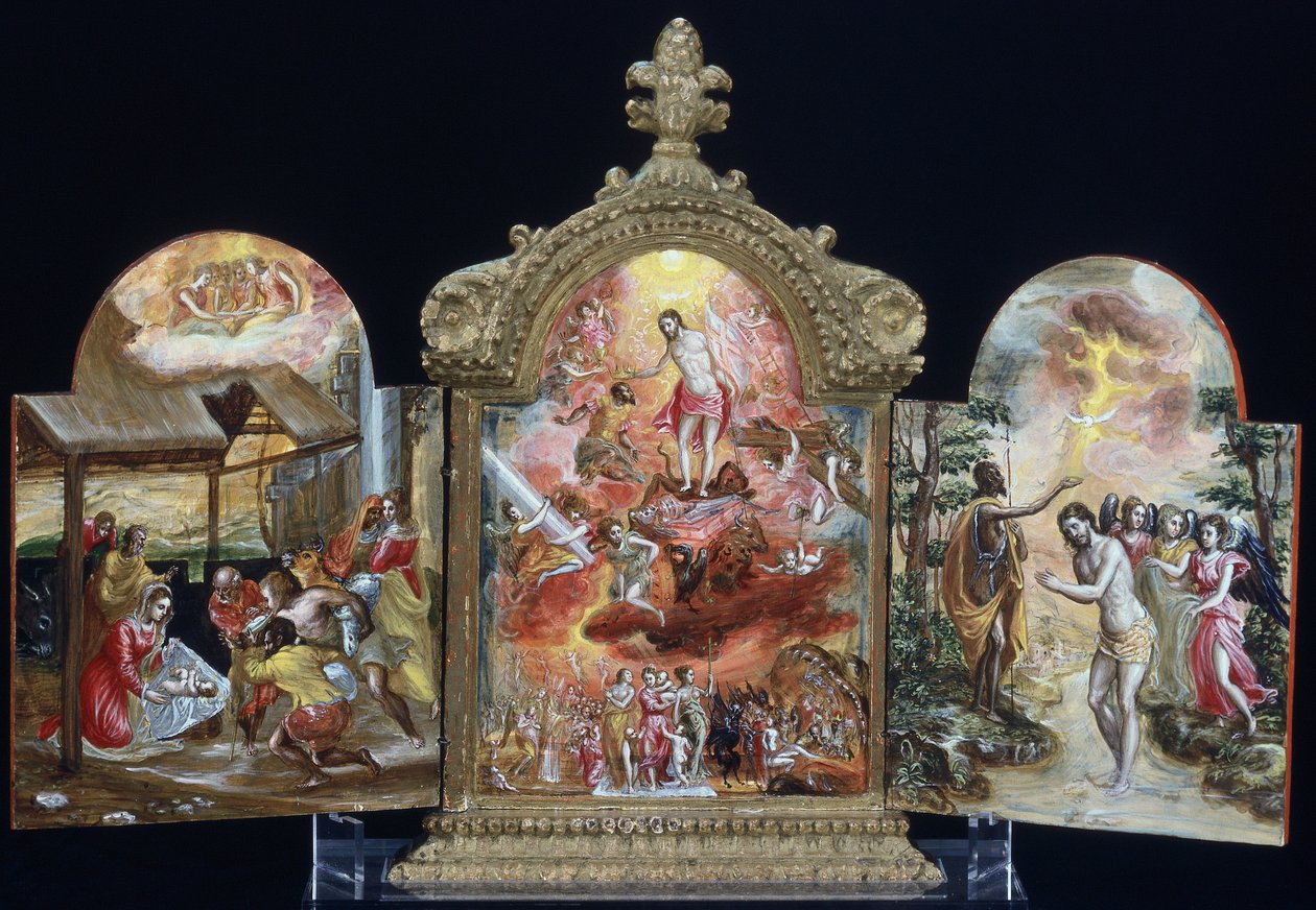 Bærbart alter (tempera på træ) af El Greco